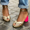 SANDALEN MIT KONTRASTABSATZ