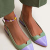BALLETTSCHUHE MIT ZWEIFARBIGEM DETAIL