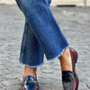 GLÄNZENDE TRIKOLORE MOCCASINS