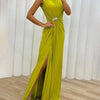 Kendra - Zeitloses, figurbetontes Maxi-Kleid mit Schlitz