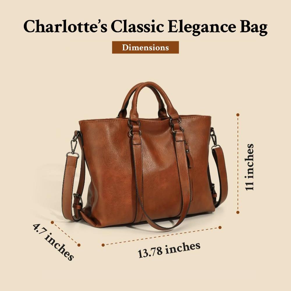 Charlottes Klassische Eleganz | Vintage Tote Bag