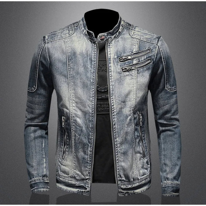 Lässige Denim Winterjacke