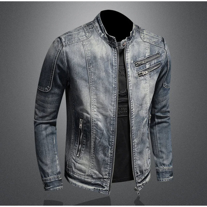 Lässige Denim Winterjacke