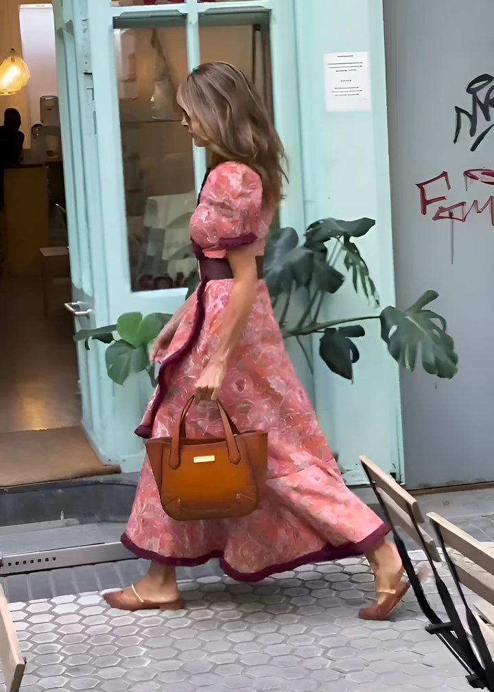 Charlotte - Elegantes Pink Maxi Kleid