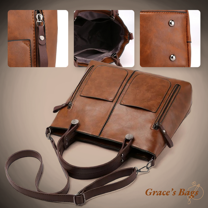 Ilse’s zeitlose Eleganz | Schultertasche aus Leder