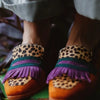 MOKASSINS MIT FRANSEN UND ANIMALPRINT