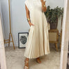Sophia - Elegantes, gespaltenes, plissiertes Maxikleid