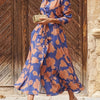 Beatrix - Hochwertiges Kleid mit Blumenmuster und Revers