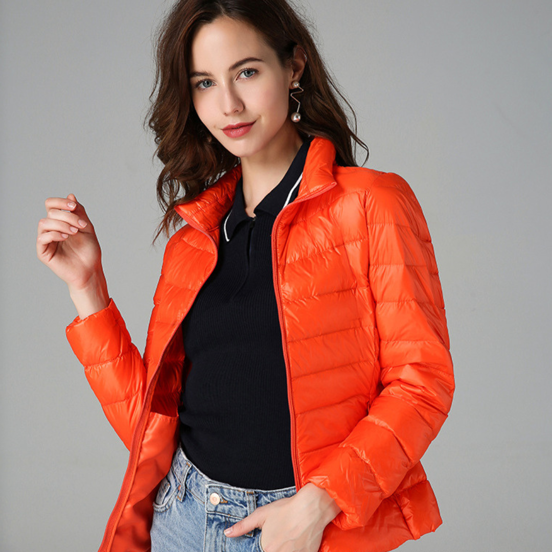Myra™ | Ultraleichte Daunenjacke mit raffinierten Falten