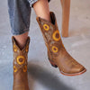 WESTERNSTIEFELETTEN MIT SONNENBLUMENSTICKEREI