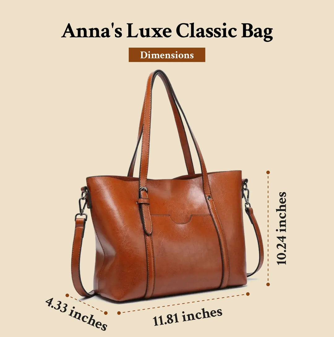 Anna's Luxe Classic | Schultertasche aus Kunstleder