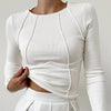 Victoria™ - Basic Langarm-Top mit Paspel