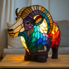 Lulu – Magische Ziegenlampe aus buntem Glas