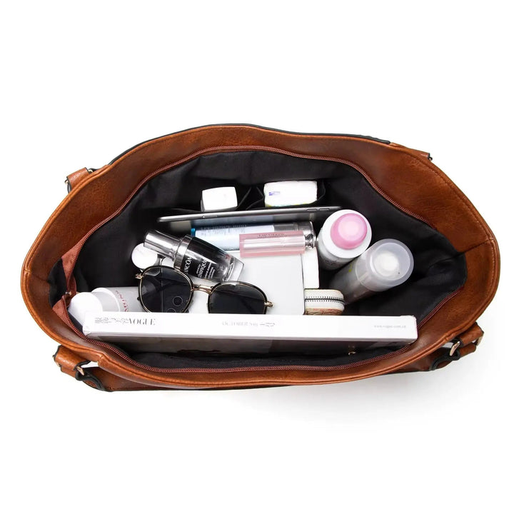 Nellies elegante Raffinesse | Leder Schultertasche