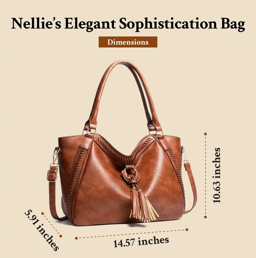 Nellies elegante Raffinesse | Leder Schultertasche