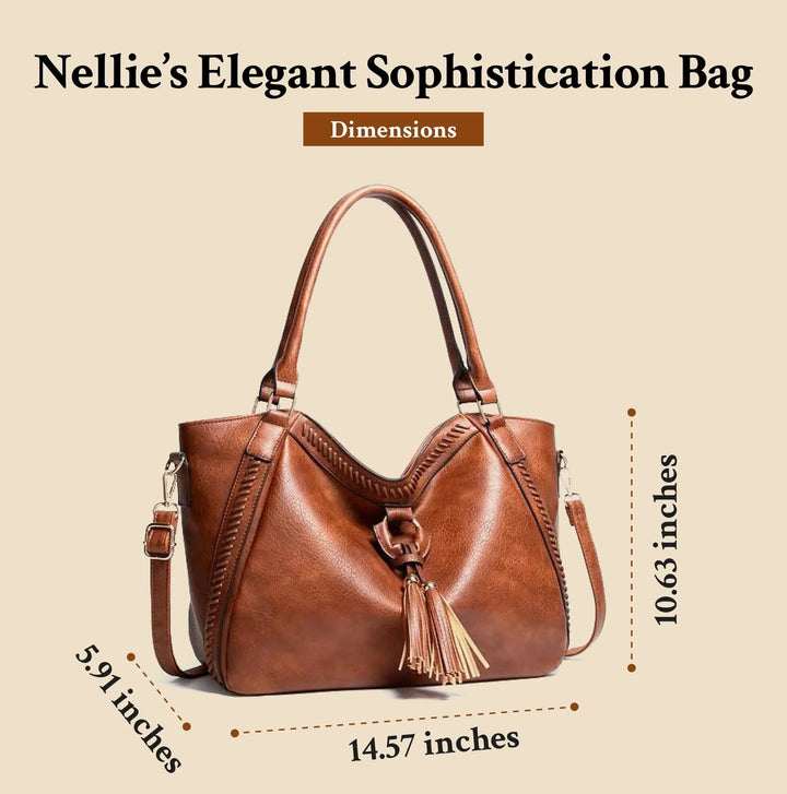 Nellies elegante Raffinesse | Leder Schultertasche