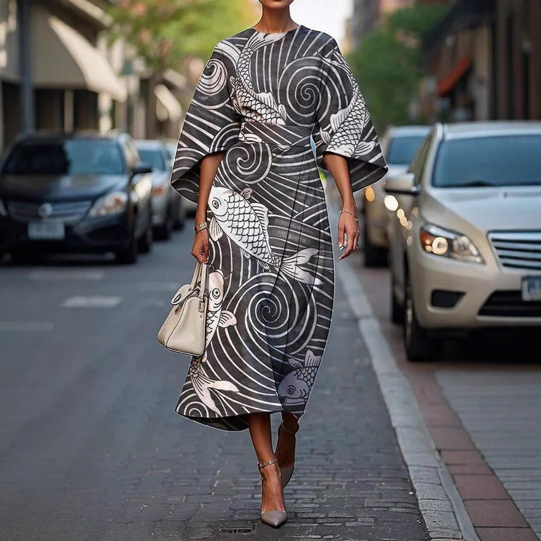 Grace™ - Elegantes Kleid mit Rundhalsausschnitt