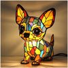 Patoune – Magische Hundelampe aus buntem Glas