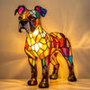 Gaston – Magische Hundelampe aus buntem Glas