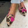 BALLERINA ANIMALIER MIT CHICEN QUASTEN