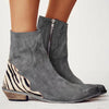 STIVALETTI WILD COUNTRY GRAU MIT ANIMALISCHEN DETAILS