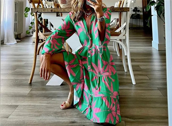 Everlen™ - Boho Bloom Midi Kleid