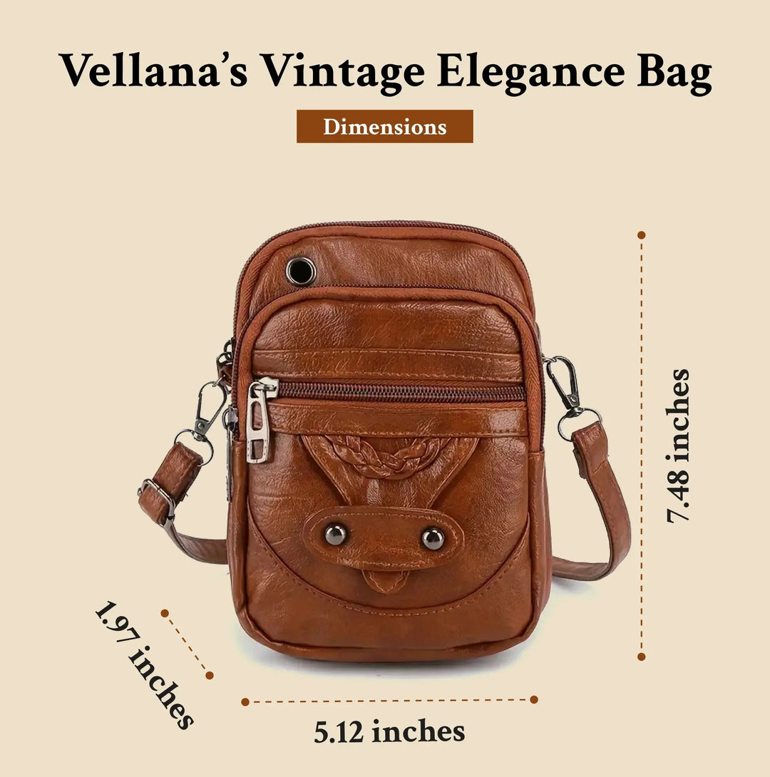 Vellanas Vintage Eleganz | Leder Umhängetasche