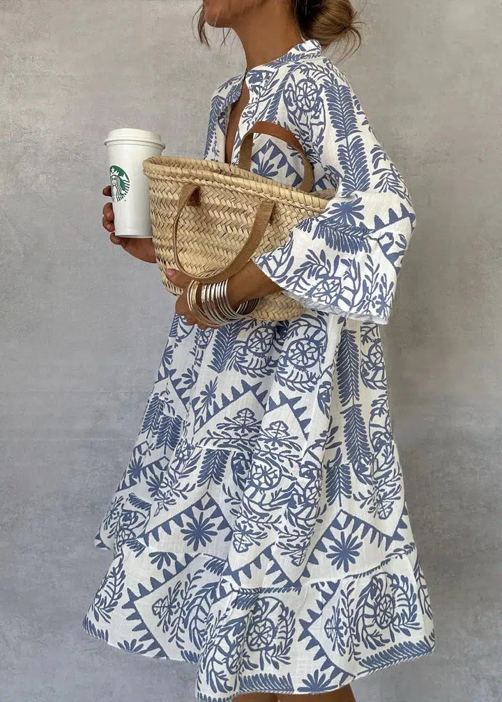 Idalina - Stylisches Bedrucktes Kleid