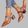 Camila – Zweifarbige Schnallen-Slingbacks
