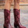 TEXANISCHE STIEFEL MIT Nieten BORDEAUX