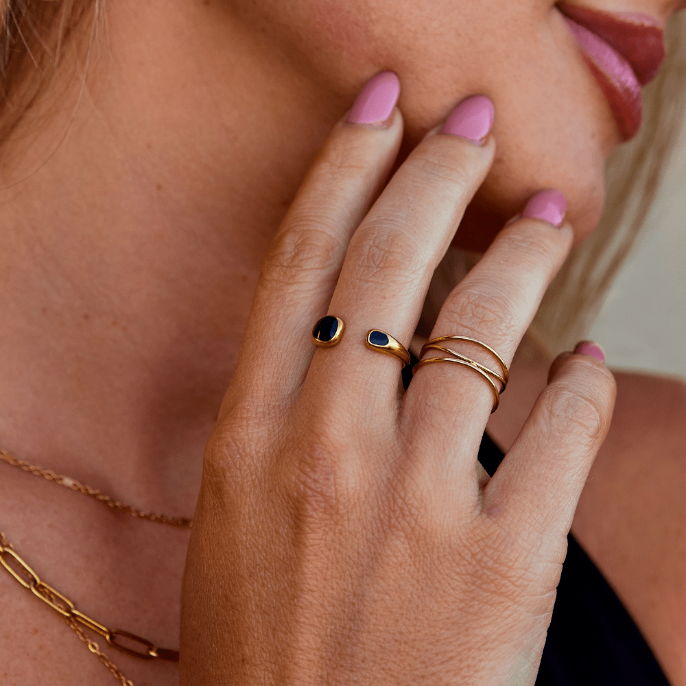 Bague enveloppante Sahara noir