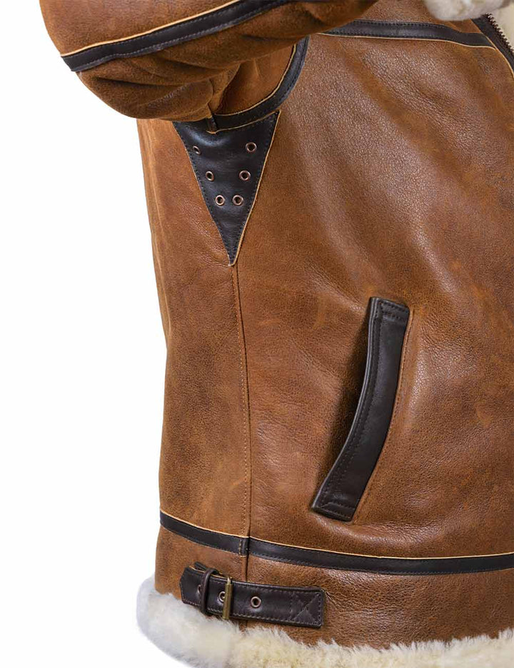 Aron™ | Bomberjacke mit Kunstfellkapuze