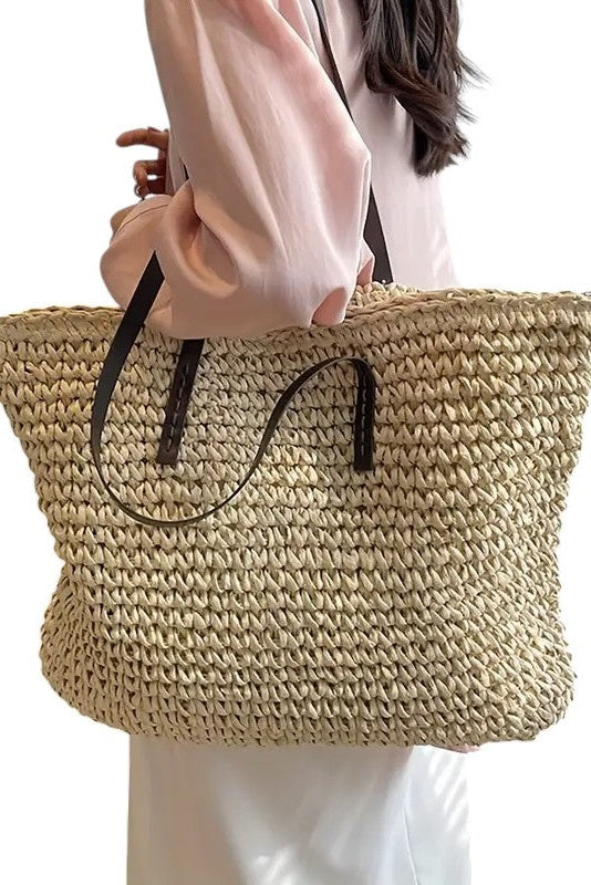 Gewebte Tragetasche - Beige