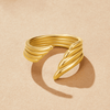 Bague à aile d'ange dorée