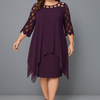 Hazel | Elegantes Kleid mit Spitzenärmeln und Bauchbedeckung