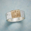 Bague en Or Vintage avec Fils d'Argent