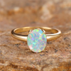 Bague vintage en opale d'or