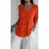 Loraine - Elegantes V-Ausschnitt-Shirt