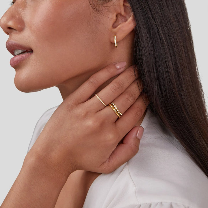 Bague superposée en cristal blanc Marissa