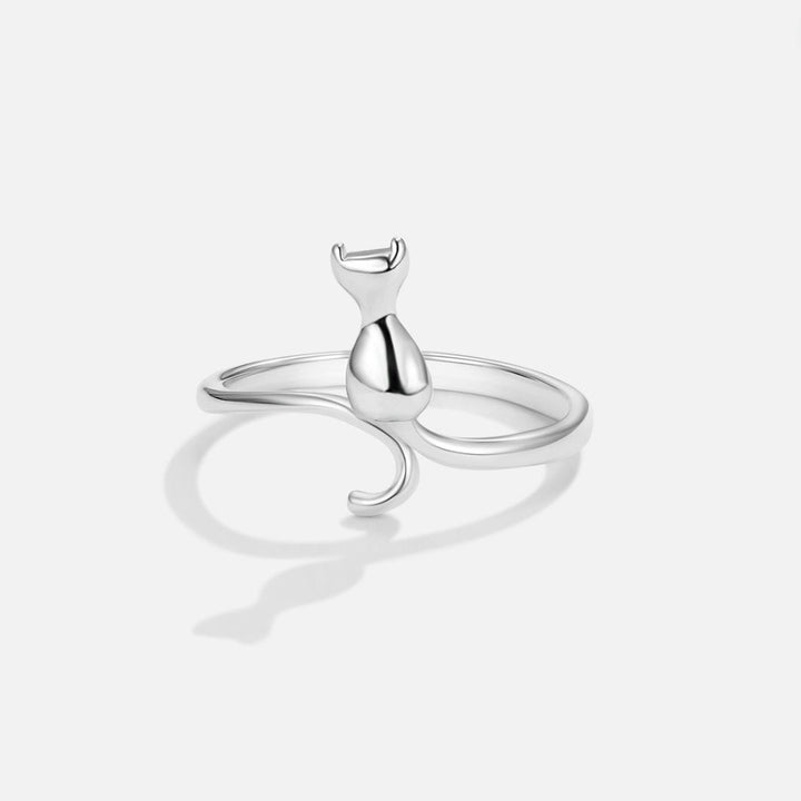 Bague en argent "Midnight Cat" (chat de minuit)