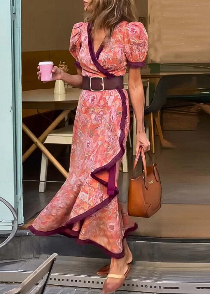 Charlotte - Elegantes Pink Maxi Kleid