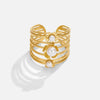 Bague empilable en perles