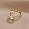 Bague classique Sabrina à perles rondes
