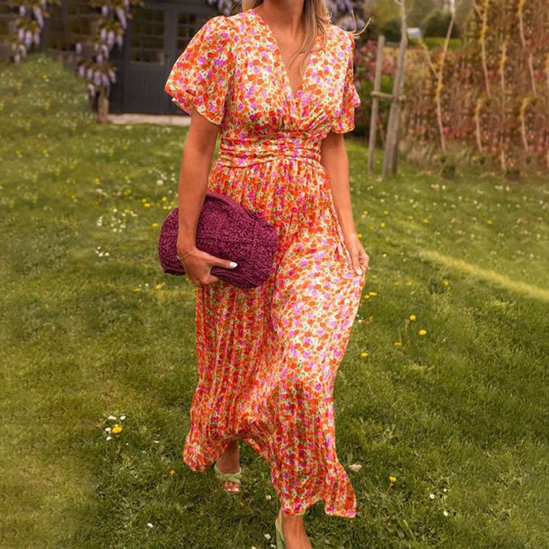 Amelia™ - Elegantes Floral Maxi Kleid