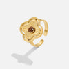 Bague Lucky Flower en oeil de tigre