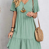 Tummy-Control Retro V-Ausschnitt Kleid
